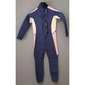Kids‎ Wetsuit for Boys Girls Toddler 2mm Front Zip Full Body Diving Sz 10 Blue